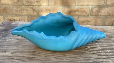 Vintage Van Briggle Colorado Springs Turquoise Sea Shell Vase Ceramic Pottery • $65