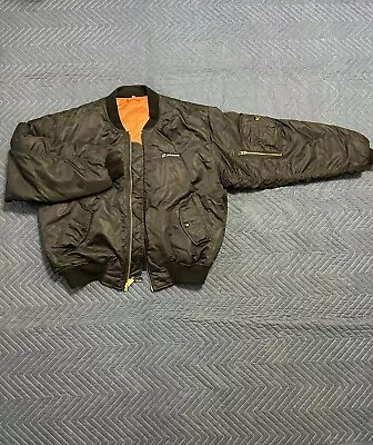 Flight Jacket MA-1 Military Bomber With Boeing Logo • $50