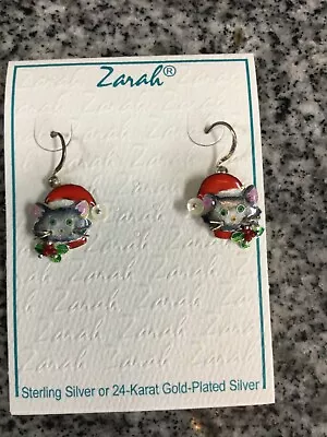 Zarah Christmas Cat Earring NEW • $16