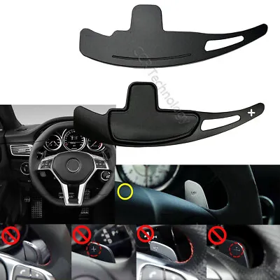 Black Aluminum Alloy Steering Wheel Shift Paddle Extension Fits 09-11 W164 ML63 • $52.70