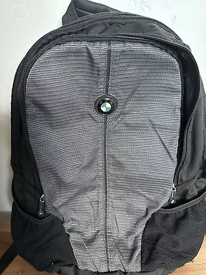 BMW Bookbag Backpack Black Nylon Hard To Find • $20.80