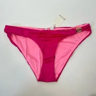 A.Ché Catalina Pink Pomegranate Hipster Bikini Bottoms Reversible Size Large NEW • $18