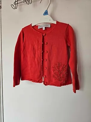 Baby Girls Tartine Et Chocolat Red Cardigan Winter Cute Pretty Size 18 Months • £24.99