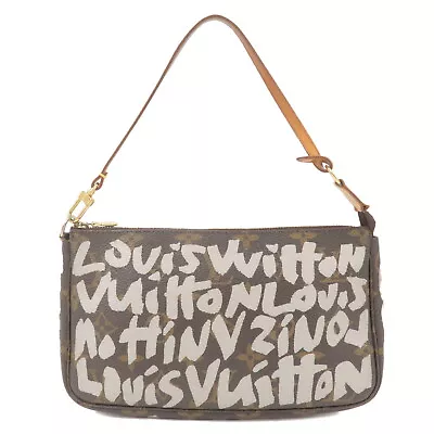 Auth Louis Vuitton Monogram Graffiti Pochette Accessoires M92192 Used • £682.59