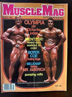 Musclemag International March 1982 Franco Columbu Tom Platz • $12