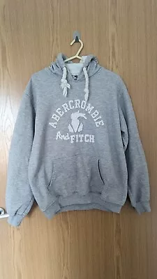 Abercrombie And Fitch Grey Hoodie With Pockets Size XL • £4.99