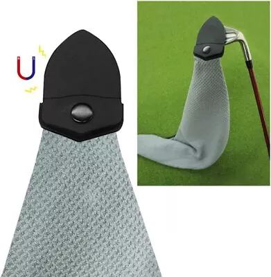 Magnetic Golf Waffle Microfiber Towel Black/gray Stick It To Golf Cart Or Clubs • $13.99