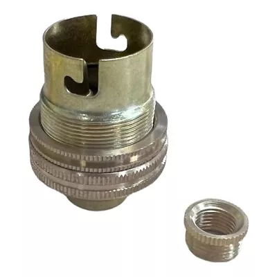 £6.35 • Buy Jeani Brass Lamp Holder Un Switched Bayonet BC Bulb Holder 1/2  & 10mm Reducer