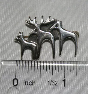 Silpada Sterling Silver Three Reindeer/Moose Pin Brooch I0309 • $35