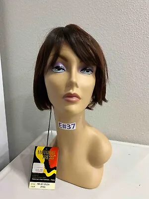 Short Straight Slight Waves Bob Bangs Monofilament Full Human Hair Wig - Zelda • $65.99