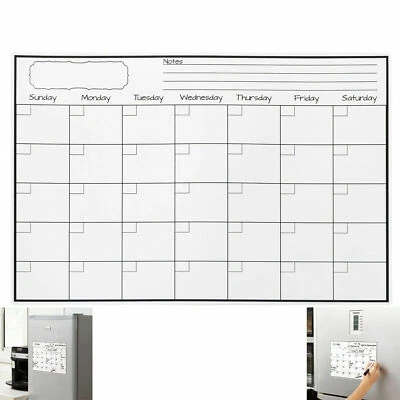 £6.88 • Buy Fridge Magnet Calender Dry Erase Whiteboard Weekly Mounthly Planner To Do List