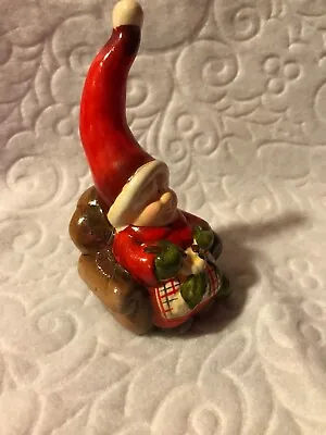 Hand Crafted Ceramic ~ 5 Inch  Mrs Claus In Chair Figurine • $3.20