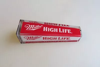 Vintage Miller High Life Four-Sided Acrylic Beer Tap Handle NEW • $21.95