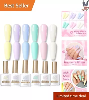 Macaron Gel Nail Polish Set - Pastel Candy Colors - Lasting - Easy Application • $22.79