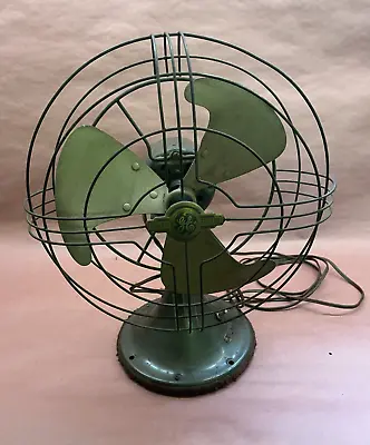 General Electric Oscillating Fan 1930's Art Deco Vortalex Blade 10 Inch-2 SPEED • $345