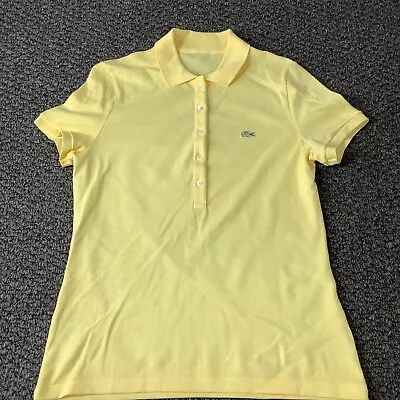 £12.80 • Buy Lacoste Womens Polo T Shirt Size S Yellow Short Sleeved Logo