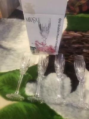 Mikasa Old Dublin - Fluted Champagne Glasses (Set Of 4) NEW OLD STOCK!  • $49.99