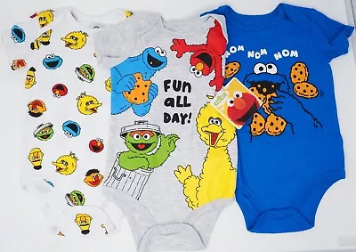 Sesame Street Baby Boy / Girl BodySuits Lot Of 3 NWT 3 6 9 12 18 24 Cookie Elmo  • $19.99