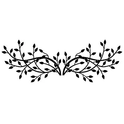 2 Pieces Metal Tree Leaf Wall Decor Vine Olive Branch Leaf Wall Art Wrought Iron • $21.91