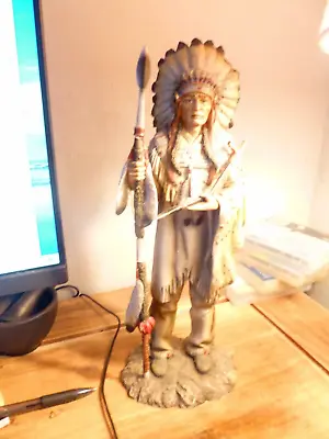 Leonardo Collection Sitting Bull Native American Indian Figure 13   Tall • £20