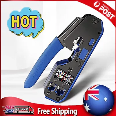 RJ45 EZ Crimper Cat5e 6 7 HD Pass Through Network Connector Crimping LAN Tool VP • $11.84