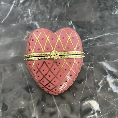Mary Kay Heart Trinket Box Just From The Heart  Gold Jewelry Pink Gold • $17
