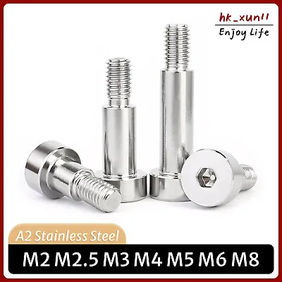 Shoulder Bolt Screws Stainless Steel M2 M2.5 M3 M4 M5 M6 M8 - Allen Socket Head • $2.55