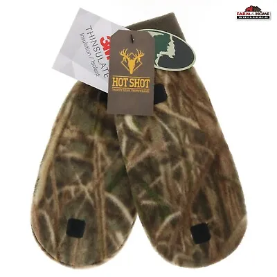 Hot Shot Pop-Top Gloves Mittens Mossy Oak Camo Hunting Large ~ New • $19.95