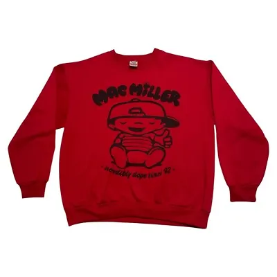 Y2K Mac Miller Incredibly Dope Since 1992 Graphic Sweatshirt Made In USA Sz L • $159.99