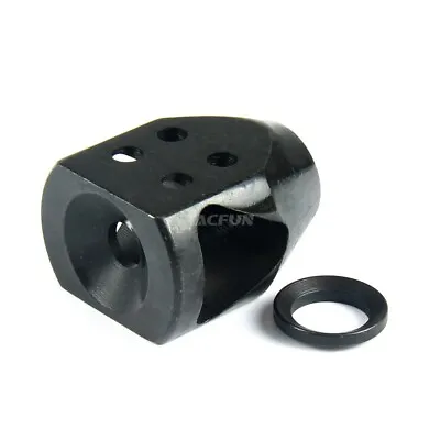Tanker Style Short Compact Mini Muzzle Brake 1/2x28 Pitch For .223 556 22LR • $19.99