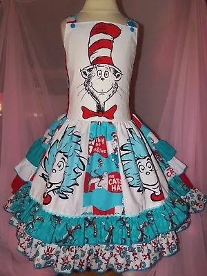 Cat In The Hat Thing 1 And 2 Girls Dress Size  7 (Girl) • $75