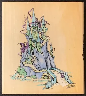 Stamp Oasis Jody Bergsma Fantasy Dragon Castle Rubber Stamp • $9.99