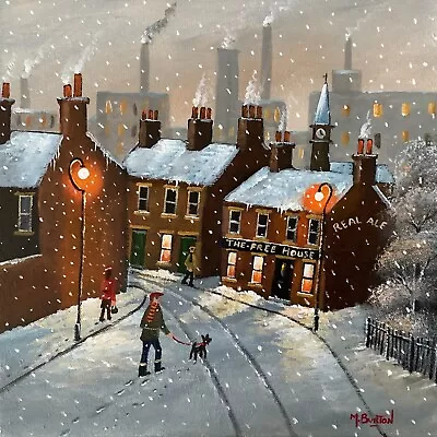 Mal.burton Original Oil Painting.  A Hot Toddy Today Boy  Northern Art Direct • £40