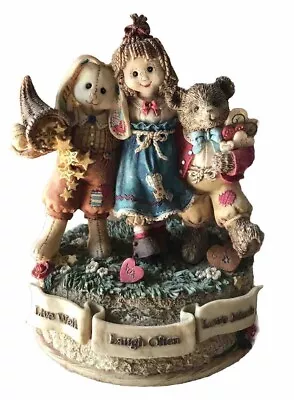 San Francisco Music Box Figurine Marjorie Sarnat My Favorite Things Bunny Bear • $49.81