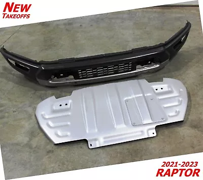 OEM Factory 21-23 RAPTOR Front Bumper & Skid Plate New Take Off Genuine Ford OE • $537.75