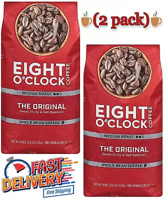 Eight O'Clock Ground Coffee The Original (40 Oz.) PACK OF 02 FAST SHIPPING • $35.99