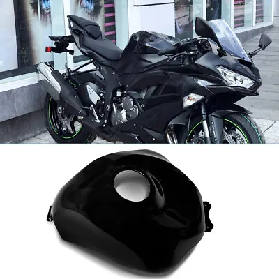 Glossy Black Motorcycle Gas Fuel Tank Cover For Kawasaki Ninja ZX6R 2019-2022 US • $115