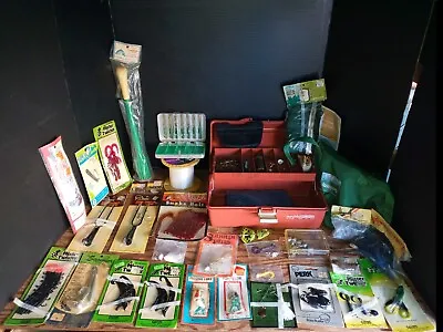 Vintage 80's Mostly Nos Fishing Gear Lot OldPal PF 1040 With Lures Etc. • $89.99