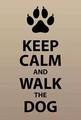 Wooden Sign 20x30 Cm Keep Calm And Walk The Dog • £17.19