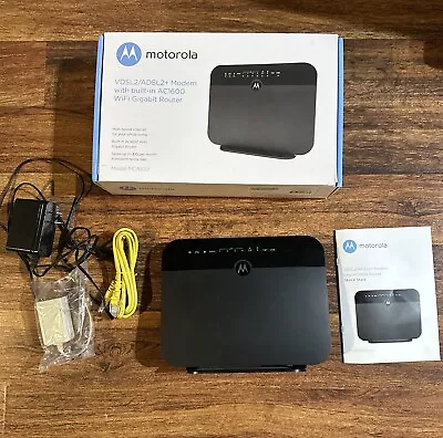 Motorola MD1600 VDSL2/ADSL2+ Modem And AC1600 WiFi Gigabit Router - Black • $35