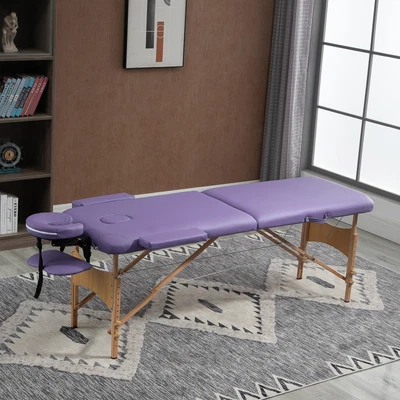 £84.99 • Buy Light Weight Portable Massage Table Beauty Therapy Couch Bed 2 Section Wooden