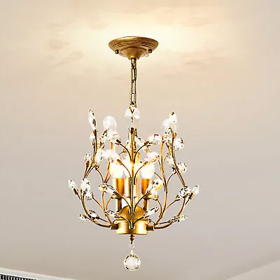 Modern Chandelier Light Crystal Ceiling Light Fixture Flush Mount Ceiling Lamp • $79.09