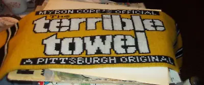 Pittsburg Steelers Myron Cope's Official Terrible Towel Knit Scarf Muffler • $6.99