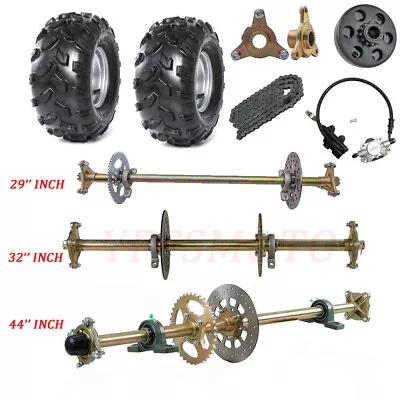 29  32'' 44  Rear Live Axle Kit Wheel Hub 6/7/8''Tire For Go Kart Golf 4 Wheeler • $48.99