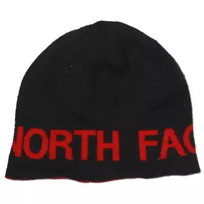 The North Face Mens Black Reversible Logo Cold Weather Beanie Hat O/S BHFO 3772 • $12.99