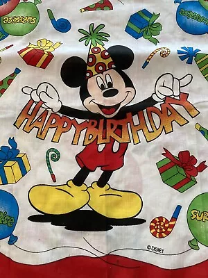 VINTAGE 1992 Mickey Mouse HAPPY BIRTHDAY Bandana Banner Poster NEW • $5