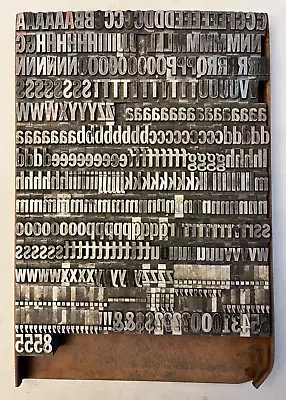 Printer’s Metal Type - Letterpress - 72 Pt Large - 2 Full  Lowercase + • $99