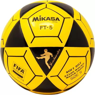 Mikasa FT5 Goal Master Soccer Ball Black/Yellow Size 5 • $50.56