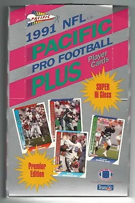 1991 Pacific Football Box-24 Jumbo Sealed Packs-28 Cards Per Pack 672 Cards-Rare • $9.95