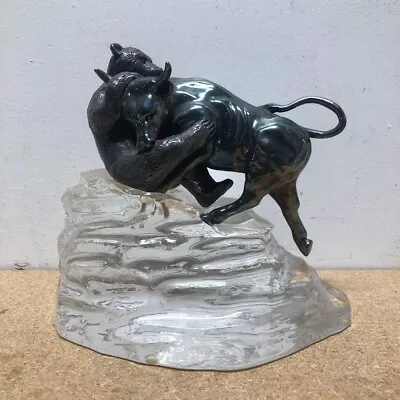 Bull And Bear Statue Wall Street Bull Statue Stock Market Gifts • $234